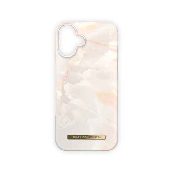 iDeal of Sweden Fashion MagSafe Back Case для Apple iPhone 16 - Rose Pearl Marble - пластиковый чехол-накладка с встроенной металической пластиной / бампер-крышка