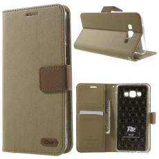 RoarKorea Simply Life Diary Samsung Galaxy J1 J100 - Haki Zaļš - sāniski atverams maciņš ar stendu (ādas maks, grāmatiņa, leather book wallet case cover stand)