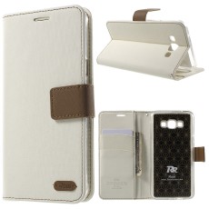 RoarKorea Simply Life Diary Samsung Galaxy J1 J100 - Balts - sāniski atverams maciņš ar stendu (ādas maks, grāmatiņa, leather book wallet case cover stand)