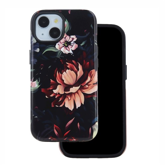 Decor Case priekš Apple iPhone 15 Pro - Peony - silikona aizmugures apvalks / bampers-vāciņš