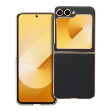 Vogue Case priekš Samsung Galaxy Flip6 5G / Flip7 FE 5G - Melns / Zelts - plastikāta aizmugures apvalks / vāciņš