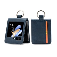 Mercury Basic Diary Case priekš Samsung Galaxy Flip6 5G / Flip7 FE 5G - Zils - mākslīgās ādas aizmugures apvalks ar gredzenu-turētāju / vāciņš