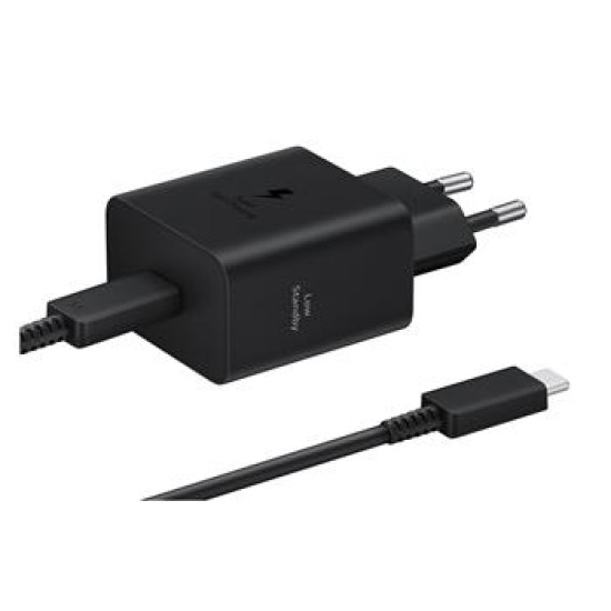 Samsung EP-T4511XBE Super Fast Charge PD 45W Tīkla lādētājs ar Type-C vadu - Melns