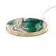 iDeal of Sweden Fashion Qi Wireless Fast Charger 10W with Micro-USB Cable - Golden Jade Marble - Universāls induktīvs bezvadu USB lādētājs paliktnis