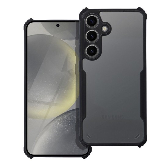 Anti-Drop Back Case priekš Xiaomi Redmi 13 - Caurspīdīgs / Melns - triecienizturīgs silikona-plastikāta aizmugures apvalks / bampers-vāciņš