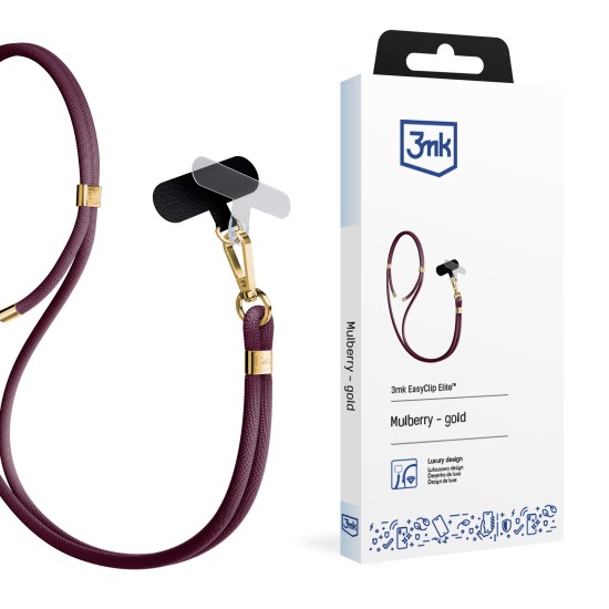 3MK EasyClip Elite Pendant Neck or Arm for the Phone - Bordo - Regulējama kakla vai rokas lente