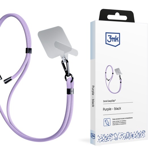 3MK EasyClip Pendant Neck or Arm for the Phone - Violets - Regulējama kakla vai rokas lente