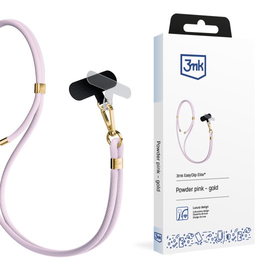 3MK EasyClip Elite Pendant Neck or Arm for the Phone - Rozā - Regulējama kakla vai rokas lente