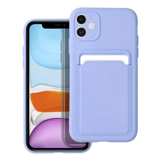 Forcell Card Back Case priekš Samsung Galaxy A16 4G A165 / A16 5G A166 - Violets - silikona aizmugures apvalks ar kabatiņu / bampers-vāciņš