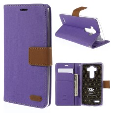 RoarKorea Simply Life Diary LG G4 H815 - Violets - sāniski atverams maciņš ar stendu (ādas maks, grāmatiņa, leather book wallet case cover stand)