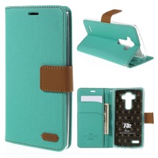 RoarKorea Simply Life Diary LG G4 H815 - Gaiši Zils - sāniski atverams maciņš ar stendu (ādas maks, grāmatiņa, leather book wallet case cover stand)