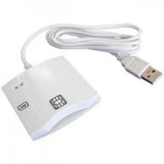 Dni electronico USB 2.0 eID / ID Card Reader - Balts - ID karšu lasītājs