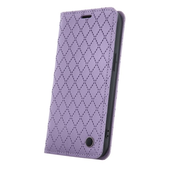 Smart Caro Book Case priekš Samsung Galaxy A35 5G A356 - Violets - sāniski atverams maciņš ar stendu / grāmatveida maks