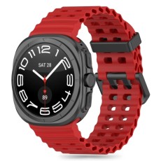 Tech-Protect Iconband Pro Silicone Strap priekš Samsung Galaxy Watch Ultra (47mm) - Sarkans - silikona siksniņas (jostas) priekš pulksteņiem
