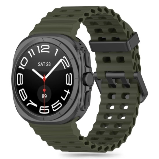 Tech-Protect Iconband Pro Silicone Strap priekš Samsung Galaxy Watch Ultra (47mm) - Haki - silikona siksniņas (jostas) priekš pulksteņiem