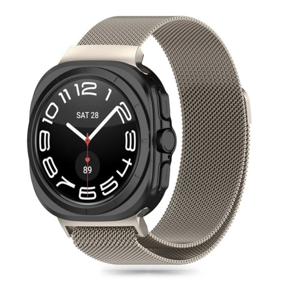 Tech-Protect Magnetic Milanese Band priekš Samsung Galaxy Watch Ultra (47mm) - Pelēks - nerūsējošā tērauda siksniņas (jostas) priekš pulksteņiem