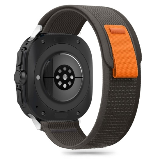 Tech-Protect Nylon Strap priekš Samsung Galaxy Watch Ultra (47mm) - Melns / Oranžs - neilona siksniņas (jostas) priekš pulksteņiem