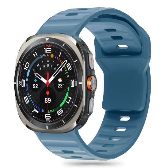 Tech-Protect Silicone Line Strap priekš Samsung Galaxy Watch Ultra (47mm) - Zils - silikona siksniņas (jostas) priekš pulksteņiem