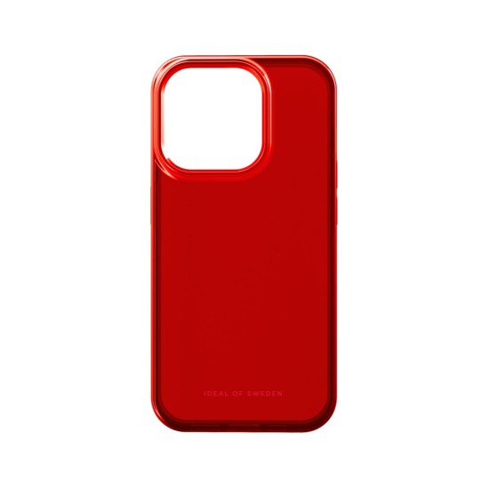 iDeal of Sweden Clear Back Case priekš Apple iPhone 15 Pro - Radiant Red - silikona aizmugures apvalks / bampers-vāciņš