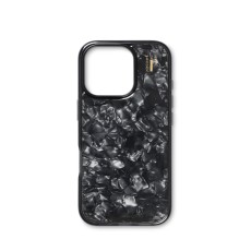 iDeal of Sweden Pearlised Back Case priekš Apple iPhone 16 Pro - Black - silikona-plastikāta aizmugures apvalks / bampers-vāciņš