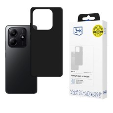 3MK Matt Case priekš Xiaomi Redmi Note 14 4G - Melns - matēts silikona aizmugures apvalks / bampers-vāciņš