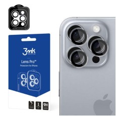3MK Lens Protection Pro Tempered Glass camera protector priekš Apple iPhone 16 Pro / 16 Pro Max - Caurspīdīgs - aizmugurējās kameras aizsargstikls