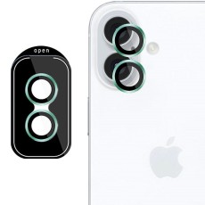 3MK Lens Protection Pro Tempered Glass camera protector priekš Apple iPhone 16 / 16 Plus - Zaļš - aizmugurējās kameras aizsargstikls