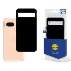 3MK Matt Case priekš Google Pixel 8A - Melns - matēts silikona aizmugures apvalks / bampers-vāciņš