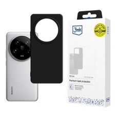 3MK Matt Case priekš Xiaomi 14 Ultra - Melns - matēts silikona aizmugures apvalks / bampers-vāciņš