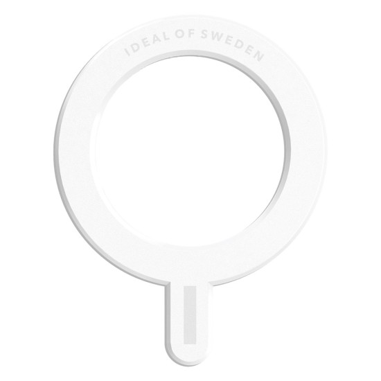 iDeal of Sweden MagSafe Ring Bague (1.pcs) - Balts - Universāls magnētisks metālisks gredzens priekš MagSafe