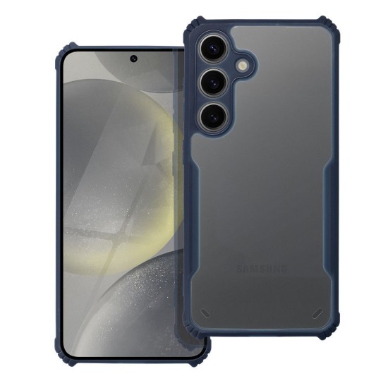 Anti-Drop Back Case priekš Samsung Galaxy A34 5G A346 - Caurspīdīgs / Zils - triecienizturīgs silikona-plastikāta aizmugures apvalks / bampers-vāciņš