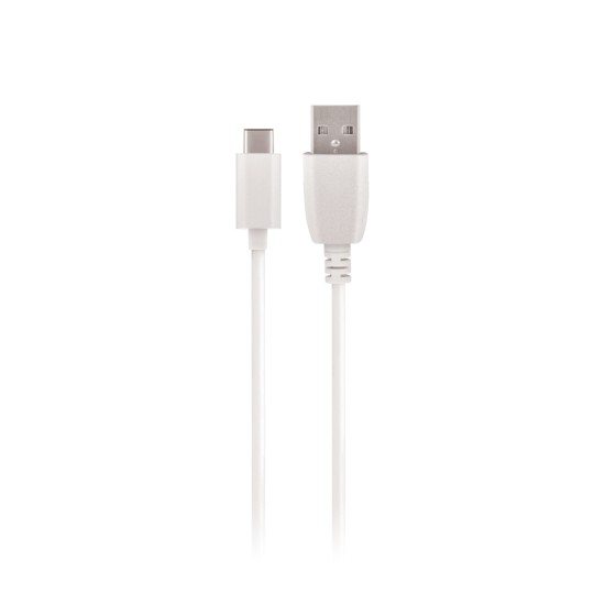 Maxlife 2M USB to Type-C 2A cable - Balts - USB-C lādēšanas un datu kabelis / vads