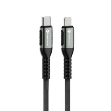 Forcell F-Energy 3M PD 27W / 3A Type-C to Lightning cable - Melns - Apple iPhone / iPad lādēšanas un datu kabelis / vads