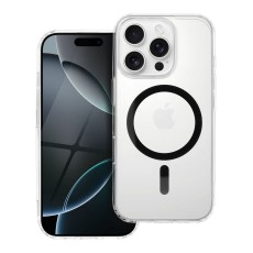 Drop Glue Colorful Ring Mag Cover with MagSafe priekš Samsung Galaxy A26 5G A266 - Caurspīdīgs / Melns - silikona aizmugures apvalks / bampers-vāciņš