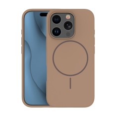 Silicone Thin Mag Case priekš Apple iPhone 16 - Brūns - silikona aizmugures apvalks / bampers-vāciņš