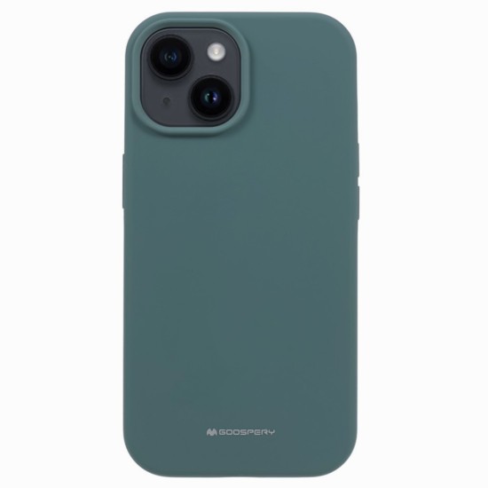 Mercury Silicone Case (Microfiber Soft Touch) priekš Apple iPhone 16 Pro - Zaļš - matēts silikona aizmugures apvalks (bampers vāciņš)