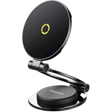 Baseus MagPro Series II Magnetic Car Mount Phone Holder Stick-on Version - Melns - Universāls stiprinājums uz automašīnas paneļa