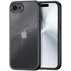 Dux Ducis Aimo Back Case priekš Apple iPhone 16e - Caurspīdīgs / Melns - triecienizturīgs silikona-plastikāta aizmugures apvalks / bampers-vāciņš