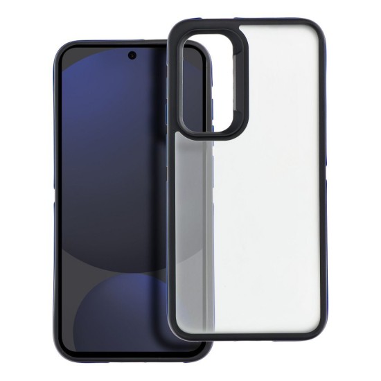 Neo Back Case priekš Apple iPhone 16e - Caurspīdīgs / Zils - silikona-plastikāta aizmugures apvalks / bampers-vāciņš