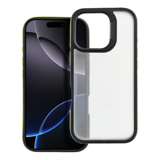 Neo Back Case priekš Apple iPhone 16e - Caurspīdīgs / Dzeltens - silikona-plastikāta aizmugures apvalks / bampers-vāciņš