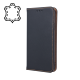 Genuine Leather Case Smart Pro priekš Samsung Galaxy S24 FE 5G S721 - Melns - dabīgās ādas maciņš sāniski atverams ar stendu
