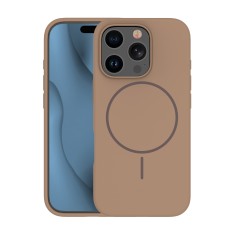 Silicone Thin Mag Case with MagSafe priekš Apple iPhone 16e - Brūns- silikona aizmugures apvalks / bampers-vāciņš