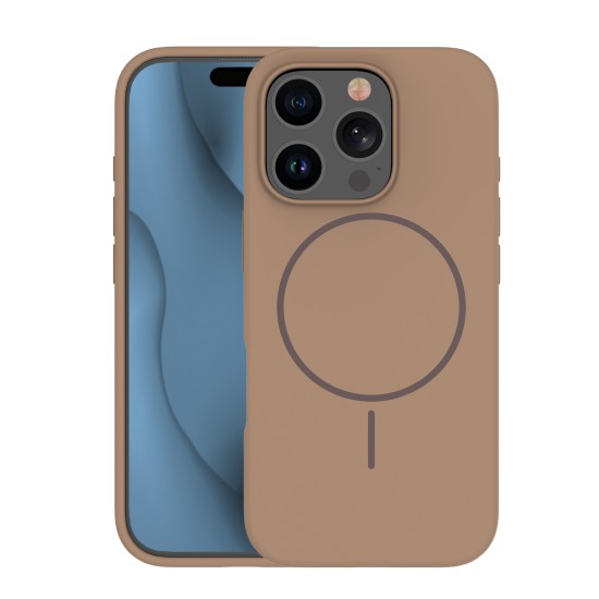 Silicone Thin Mag Case with MagSafe priekš Apple iPhone 16e - Brūns- silikona aizmugures apvalks / bampers-vāciņš