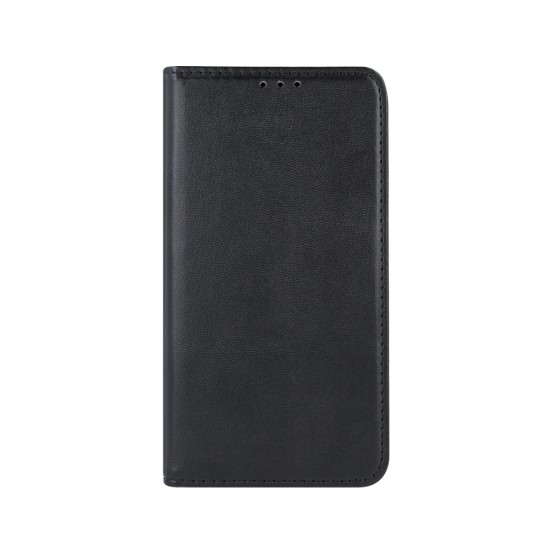 Smart Magnetic Case priekš Xiaomi Redmi Note 13 4G - Melns - sāniski atverams mākslīgas ādas maciņš ar stendu
