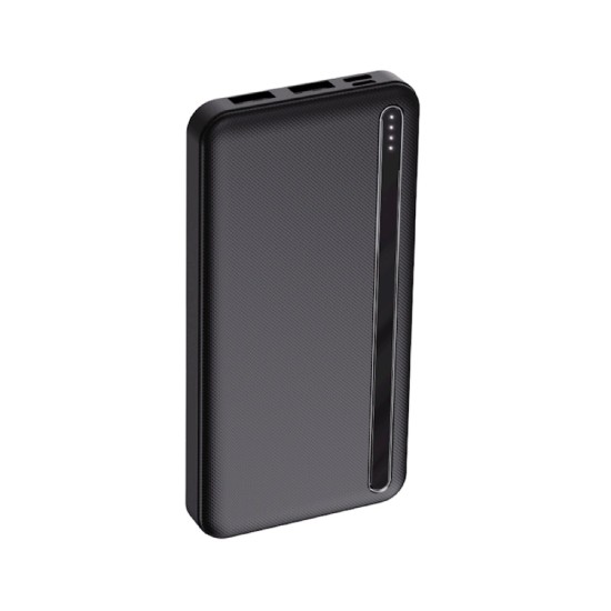 Setty 10000mAh 2xUSB 5V 2.1A Ligzda - Melns - Universāla ārējas uzlādes batereja lādētājs-akumulators (Power Bank)