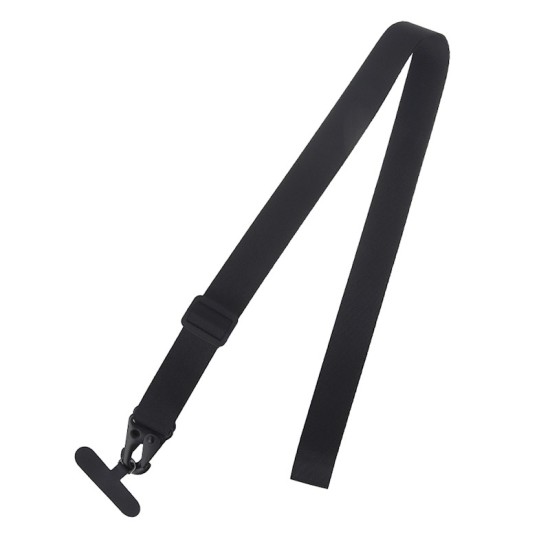 Universal Neck Phone Strap - Melna - auduma kakla aukla