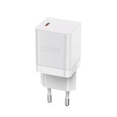 Forever Core Smart PD 20W USB Type-C Tīkla Lādētājs - Balts - USB-C wall travel charger