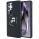 Karl Lagerfeld Silicone Double Heads And Circle MagSafe series Back Case KLHMS25LSKCHTCK priekš Samsung Galaxy S25 Ultra 5G S938 - Melns - silikona aizmugures apvalks / bampers-vāciņš