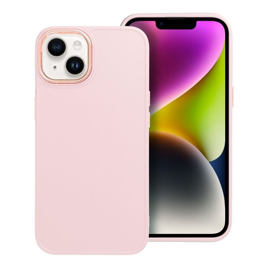 Frame Back Case priekš Apple iPhone 16e - Rozā - matēts silikona aizmugures apvalks / bampers-vāciņš