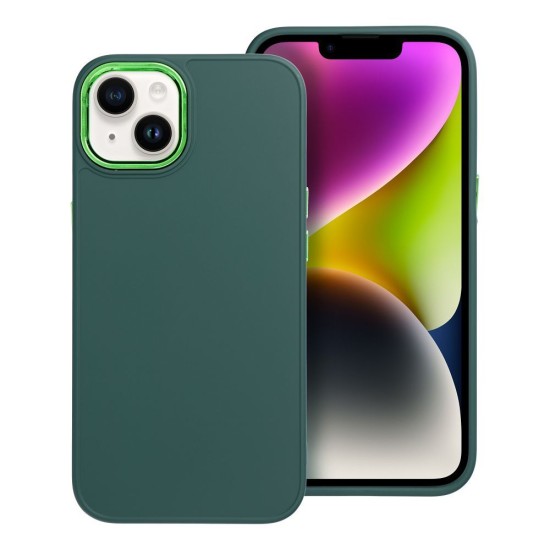 Frame Back Case priekš Apple iPhone 16e - Zaļš - matēts silikona aizmugures apvalks / bampers-vāciņš